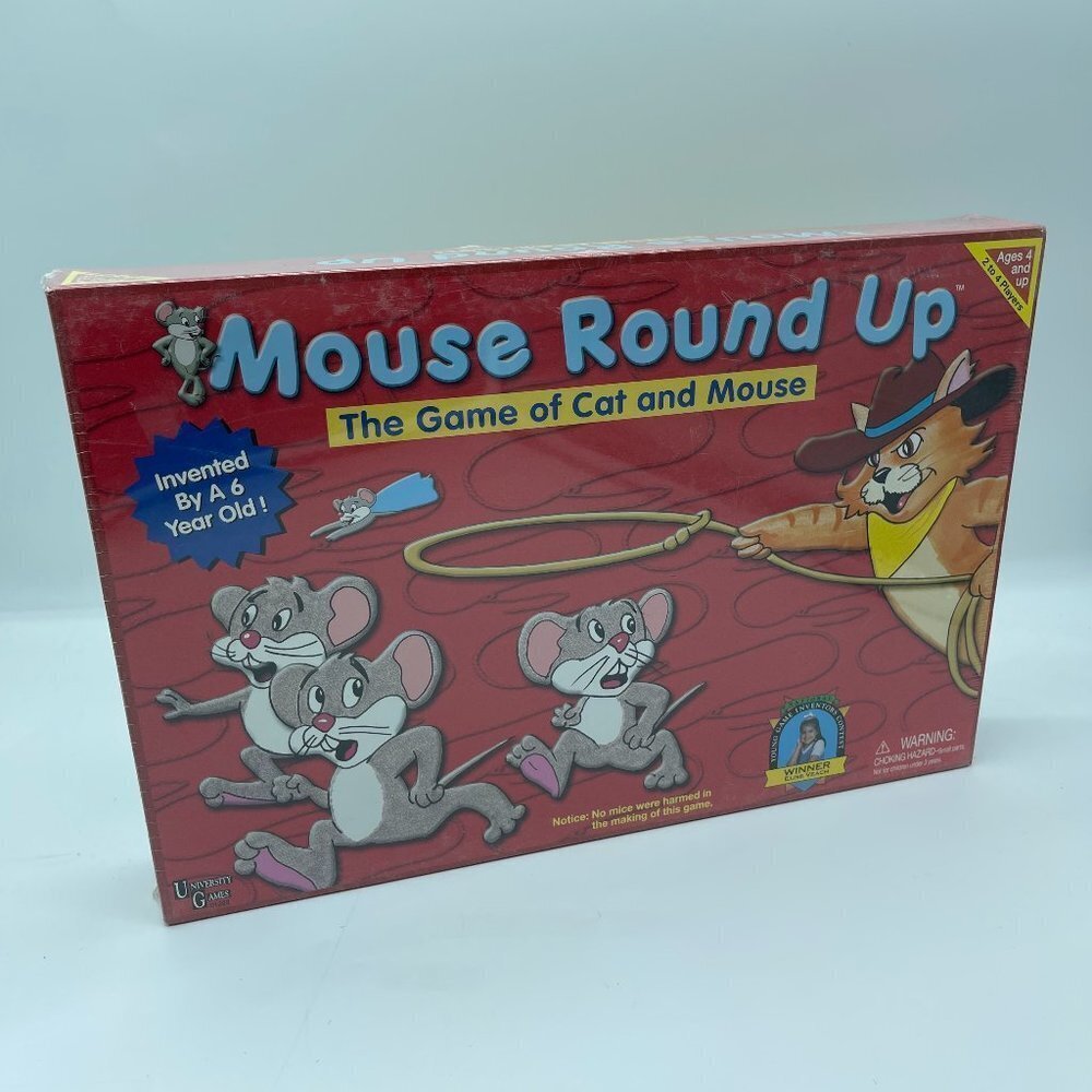 Mouse Round Up Board Game Cat and Mouse 2-4 Players